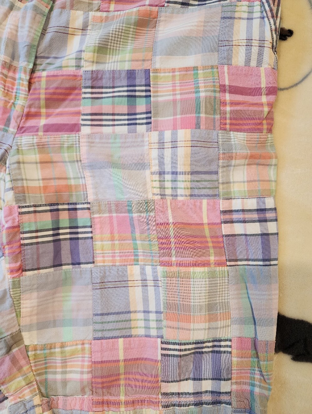 L.L.Bean Pastel Plaid Patchwork Favorite Fit Shorts Size 16. - Picture 2 of 13